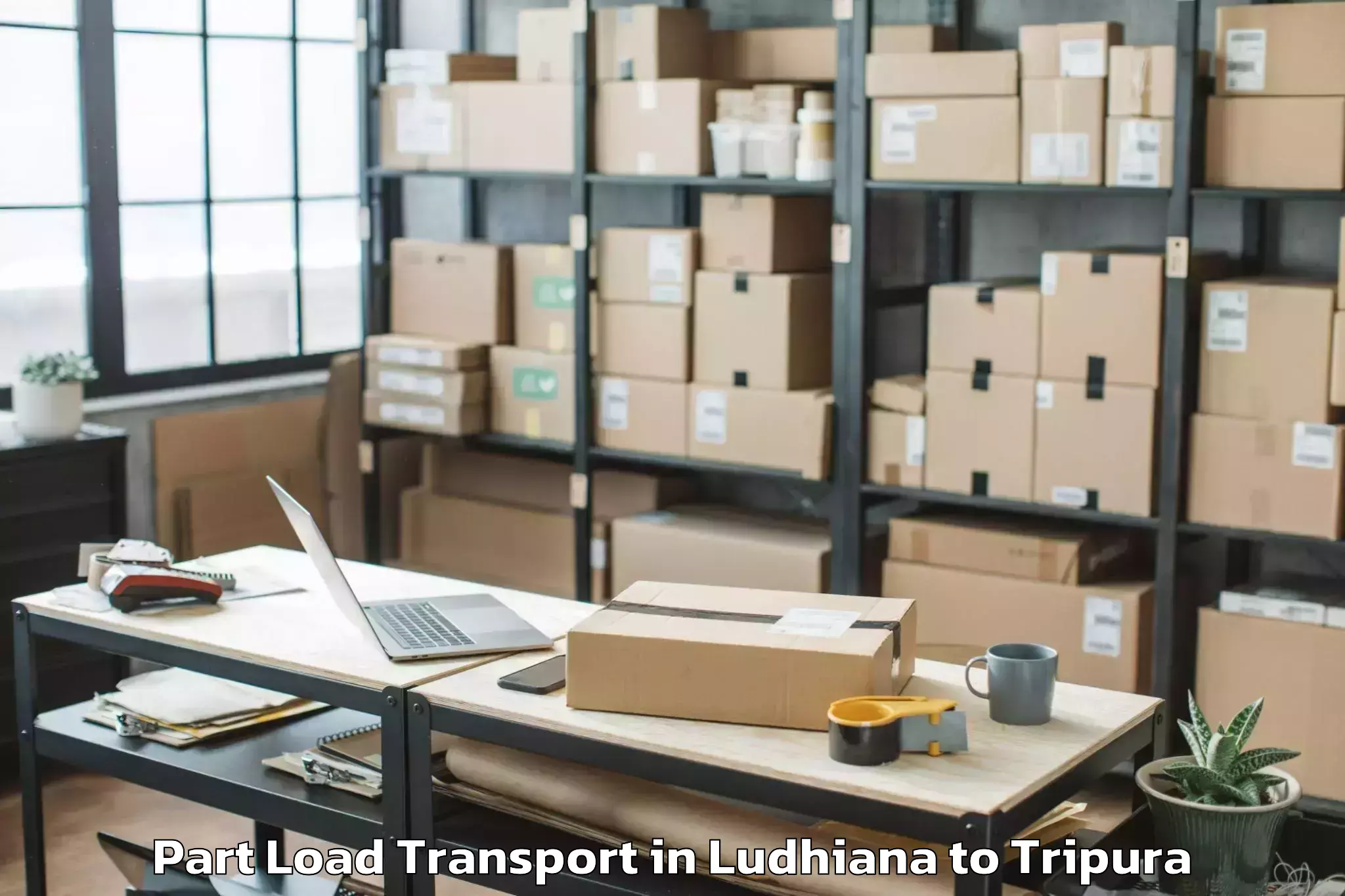 Book Ludhiana to Jampuii Hills Part Load Transport Online